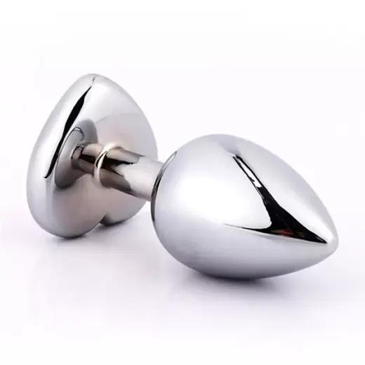 Heart Stainless Steel Crystal Anal Plug