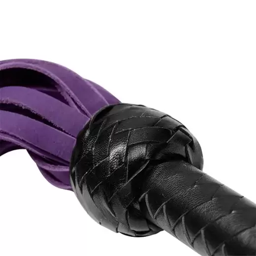 Leather Nubuck Purple Flogger Whip