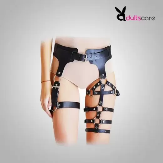 Leather Body Harness Waist Leg League Bondage