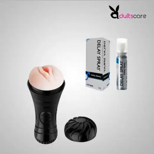 MBQ Masturbation Cup For Men With Delay Spray