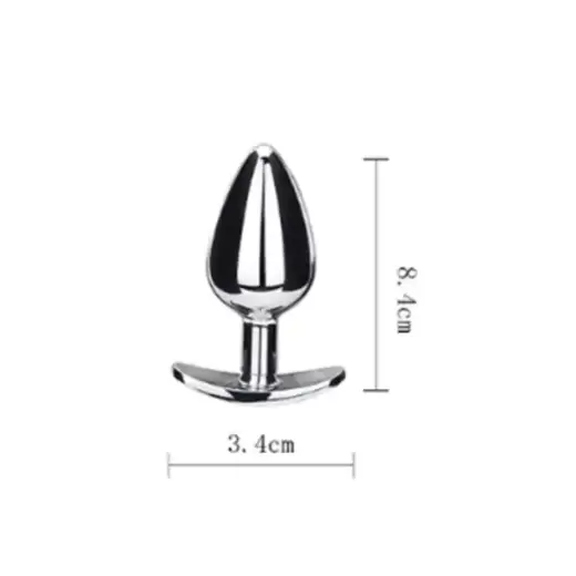 Medium Metal Jeweled Shaped Anal Plug