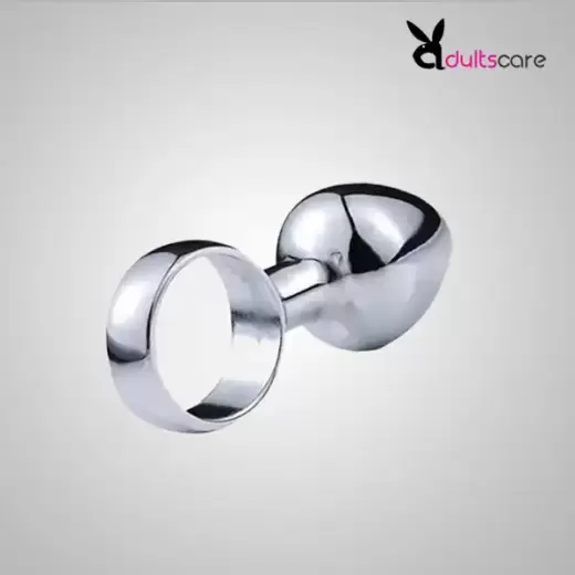 Metal Butt Plug With Pull Ring Safe Beginner Anal Sex Toys Women