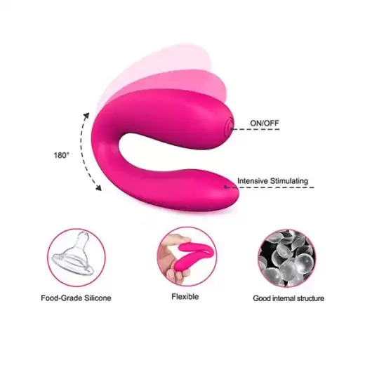 Mini portable U-shape And G-spot double head Vibrator