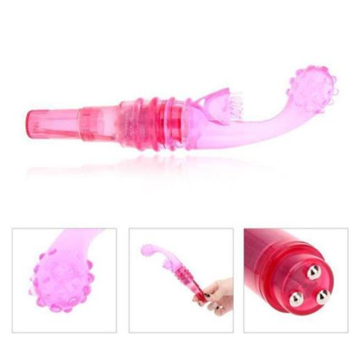 Pink Finger Shape Vibrator Stick