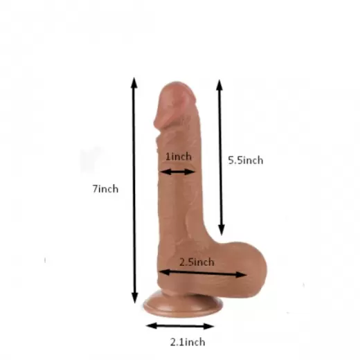 Pure Silicone 7 Inch Flexible dildo