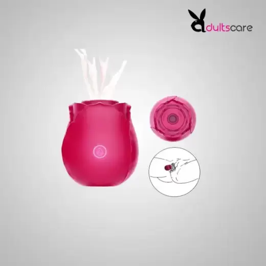 ROSE CLITORAL SUCKING VIBRATOR WITH 7 INTENSE SUCTION NIPPLE STIMULATOR FOR WOMEN