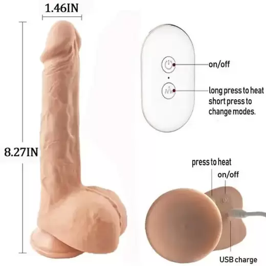 Realistic Dildo Automatic G spot Vibrator with Suction Cup