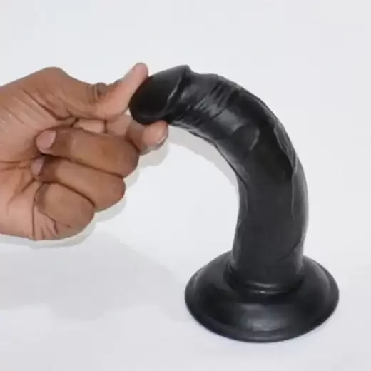 Realistic black Suction Dildo without balls