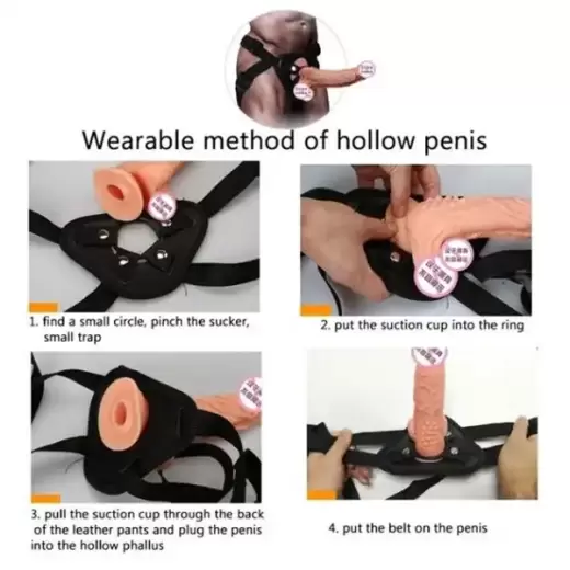 Realistic Harness Hollow Strap on Dildo