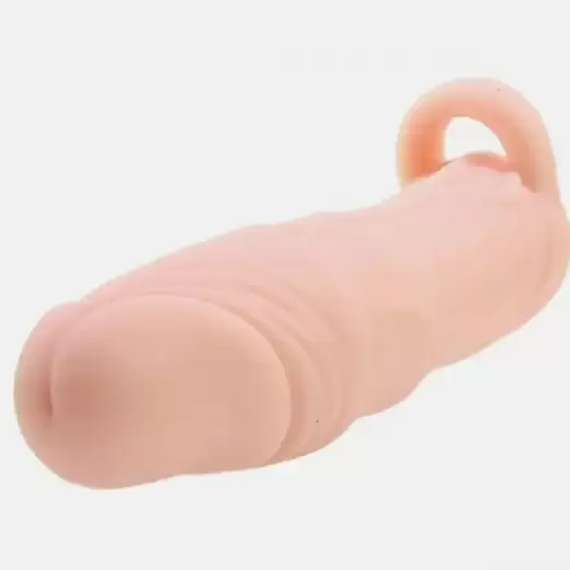 Realistic Soft Silicon Penis Extension Cock Sleeve With Ring