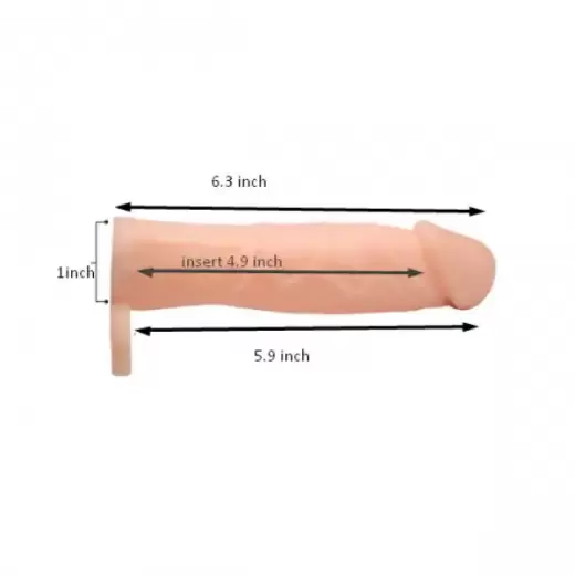 Realistic Soft Silicon Penis Extension Cock Sleeve With Ring