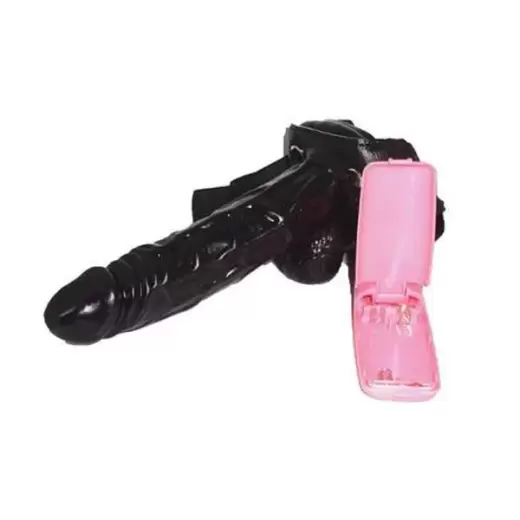 Realstic Black Strapon Vibrating Dildo