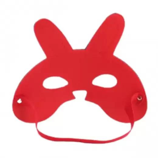 Red & Black Cat Mask For BDSM Play