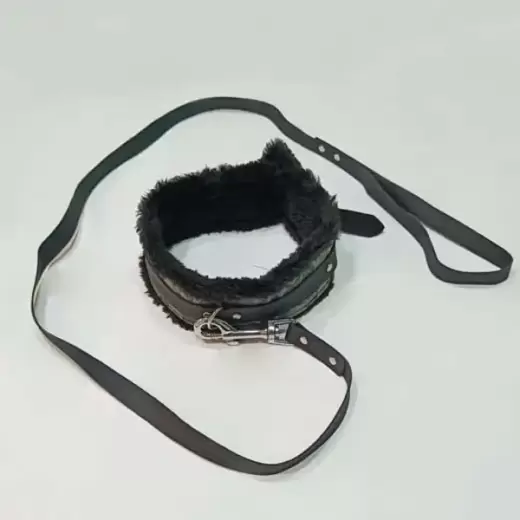 Bondage Restraints set, handcuffs, ankle cuffs, collar and leash