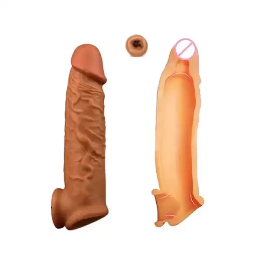 Reusable Silicone Penis Extender Male Condom Sleeve