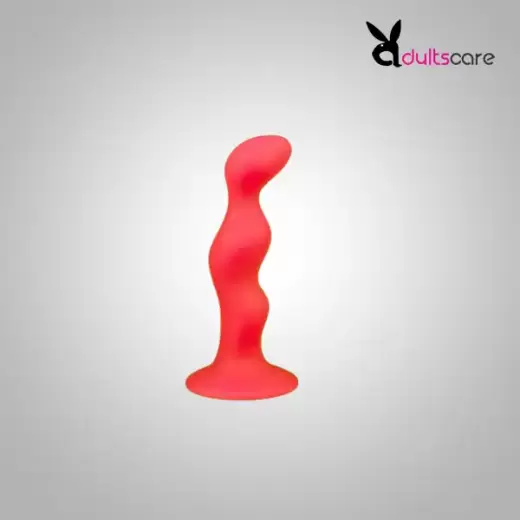 Ribbed Silicone Anal Dildo