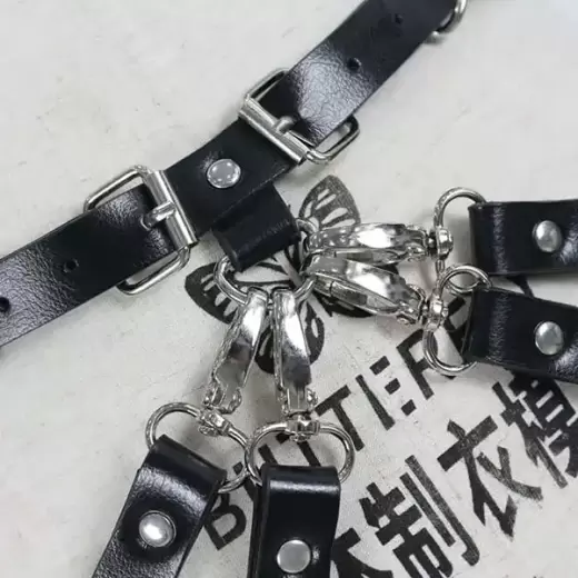 Romantic Body Harness Garter Belt With Metal Chain Waist Leg Cage