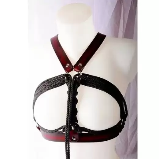 Rope and Leather Breast Binder