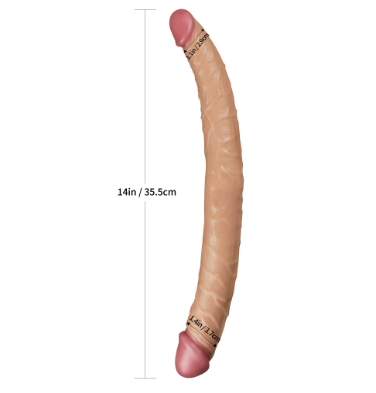 14 Inch Double Ended lesbian Smooth Dildo