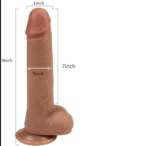 Realistic Dildo with Moving Foreskin & Dual Layered