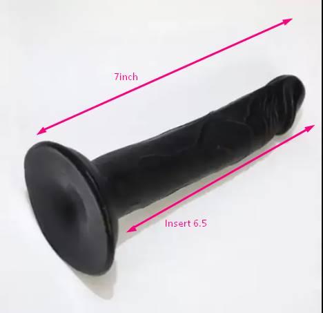 Realistic black Suction Dildo without balls