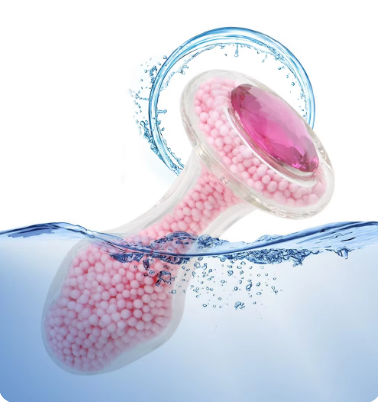 Foam Beads Glass Anal Plug