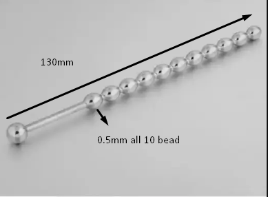 130mm Stainless Steel Male Urethral Penis Plug Dilator