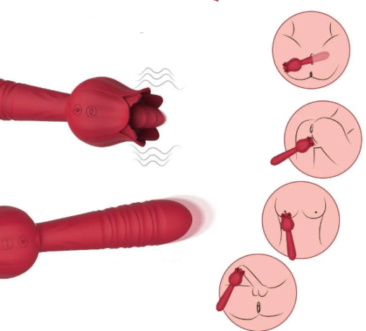 Thrusting Rose Toy With Dildo