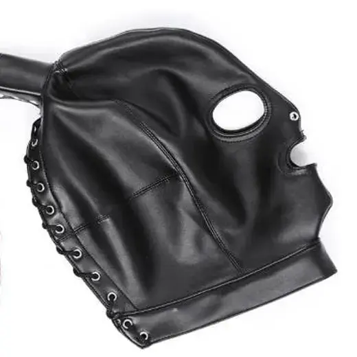 Sex Fetish Slave Hood Leather Mask