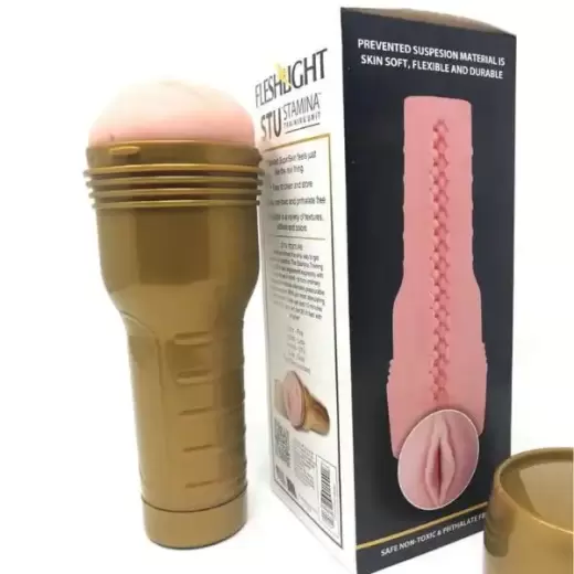 Golden Masturbator With Suction Cup For Men