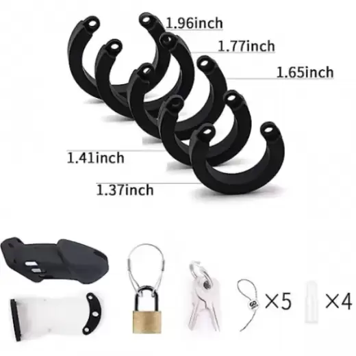 Silicone Rubber Black Men Chastity Cage