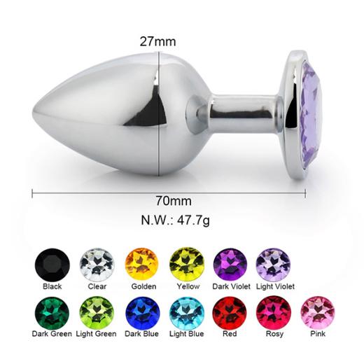 Small Crystal Jewelry Steel Butt Plug