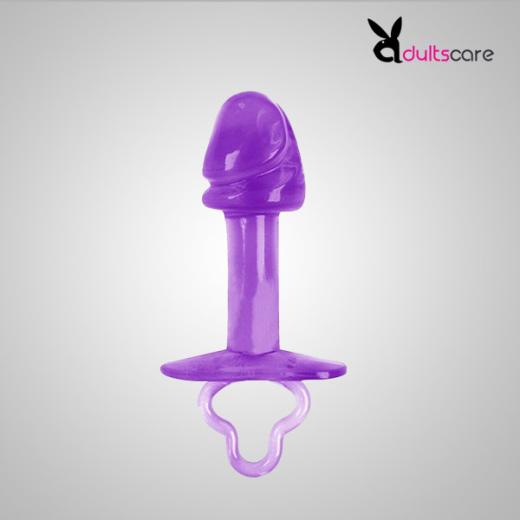 Soft Silicone Anal Plug Prostate Massager with Shape of Penis Cap