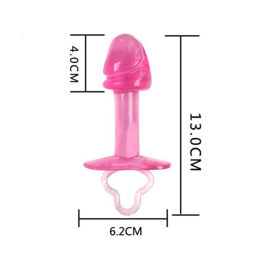 Soft Silicone Anal Plug Prostate Massager with Shape of Penis Cap