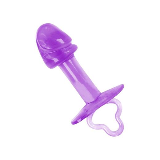 Soft Silicone Anal Plug Prostate Massager with Shape of Penis Cap