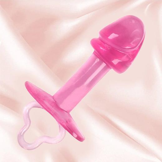 Soft Silicone Anal Plug Prostate Massager with Shape of Penis Cap