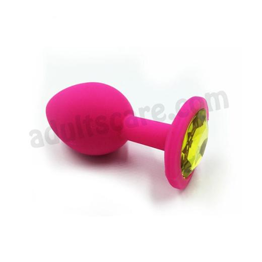 Small Soft Silicone Crystal Jeweled Anal Plug