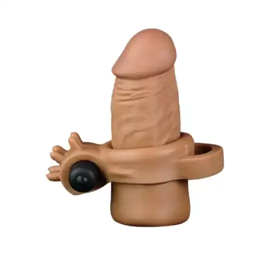 Soft Realistic Penis Extender Enlarger Dick Vibrator Sleeve