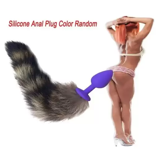 Soft Silicone Anal Plug Fox Tail