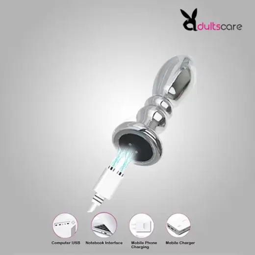 Stainless Steel Anal,Prostate Vibrators with USB charge