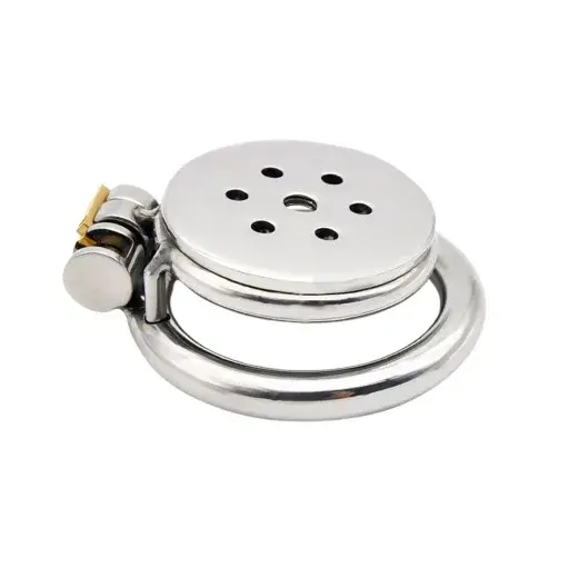 Stainless Steel Flat Chastity Cage Device