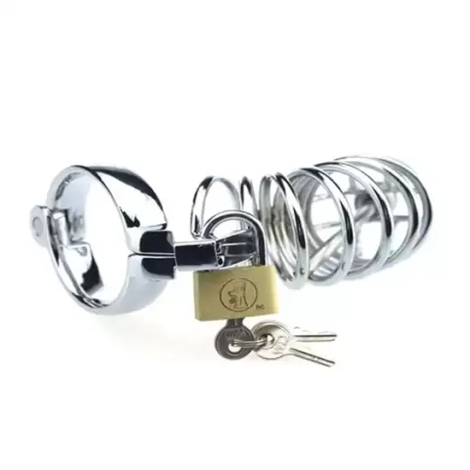 Stainless Steel Lockable Penis Cage For Men