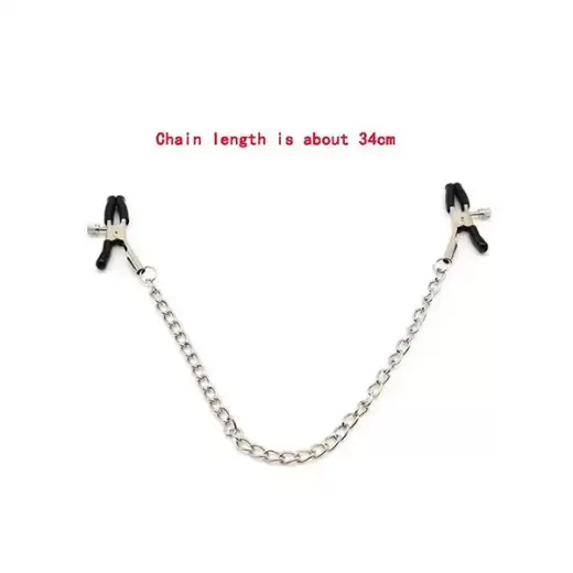 Steel Metal Chain Nipple Stimulation Clamps