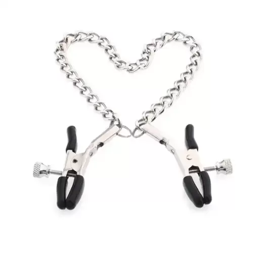 Steel Metal Chain Nipple Stimulation Clamps