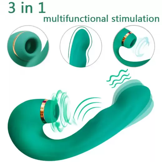 Sucking Vibrator Clit Dildo G-Spot Massager For Women