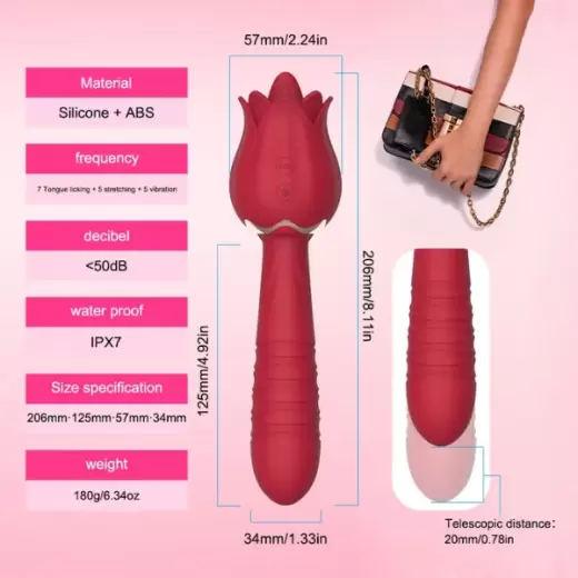 Thrusting Rose Toy With Dildo