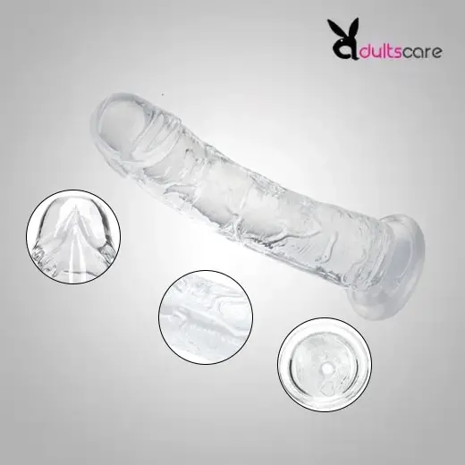 Transparent Hands Free Pleasure Dildo