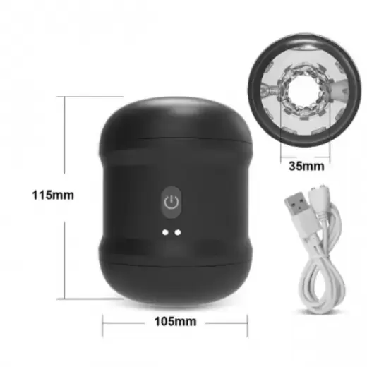 Auto-Matic USB Rechargeable Vibrating Pocket Vagina Male Masturbator Cup