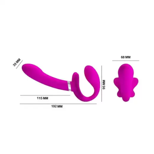 12 Speed Vibration Double Penetration Strap-on Vibrator Lesbian Sex Toys