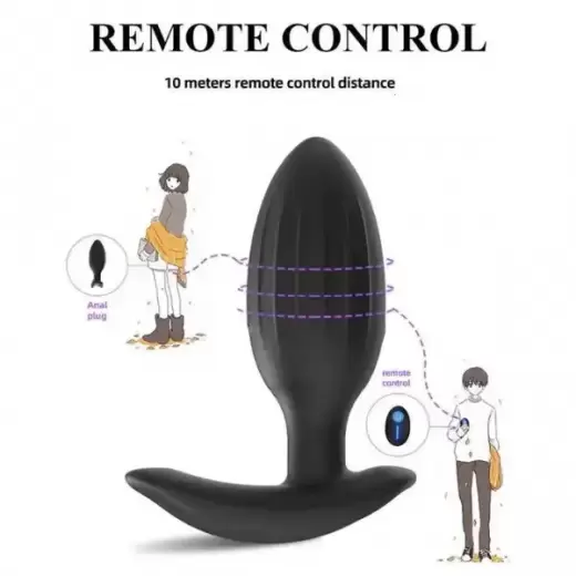 Wireless Remote Control Prostate Stimulator Anal Plug